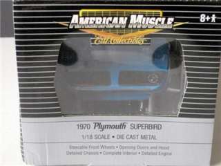 ERTL 1970 PLYMOUTH SUPERBIRD LIMITED TO 2502 PETTY BLUE  