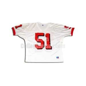   White No. 51 Game Used Utah Russell Football Jersey