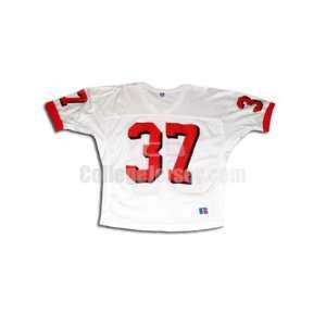 White No. 37 Game Used Utah Russell Football Jersey  