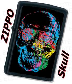 Zippo SKULL Black Matte Windproof Lighter 28042 **NEW**  