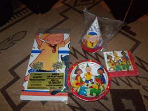 CAILLOU PARTY SUPPLIES LOT  