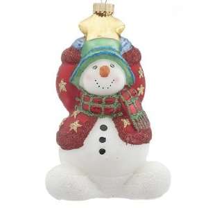  Snowman Holding a Star Christmas Ornament