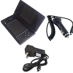 Nintendo DSi Soft Gel Silicone Skin Case Cover Black w/ Car Charger 