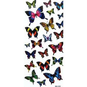  Waterproof colorful temporary tattoos insect small butterfly Beauty
