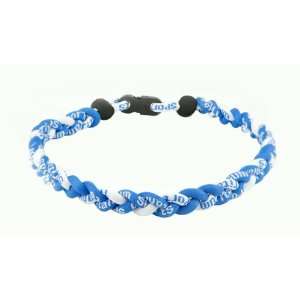   Ionic Titanium Sports Necklace Light Blue & White