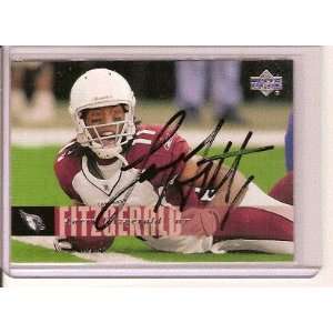  Larry Fitzgerald Autographed Football Sports Trading Card 