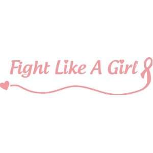  Fight Like A Girl Pink Heart Sticker Car Decal Automotive