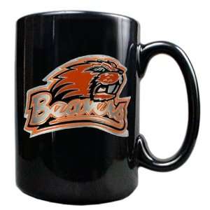  Oregon State Beavers 15 Ounce Black Ceramic Mug Sports 