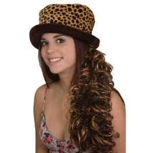  Leopard Velvet Hat with Hair Toys & Games