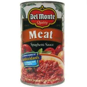 Del Monte Meat Spaghetti Sauce 26 oz (Pack of 12)  Grocery 