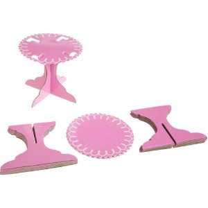  Wilton Pink Individual Cupcake Stands, 6 Count Kitchen 