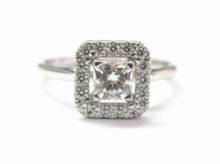 Hearts On Fire Princess Cut Diamond Engagement Ring .77CT G H VS2 