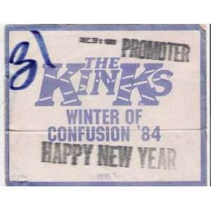   Kinks Winter of Confusion Original Backstage Pass 1984