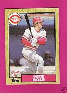 1987 Topps Baseball Pete Rose Cincinnati Reds 1st #200  