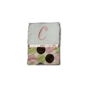 Personalized Pink Retro Dot Chenille Burp Cloth Baby