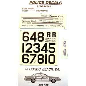  CBA 1/27 Redondo Beach, CA Police Decals
