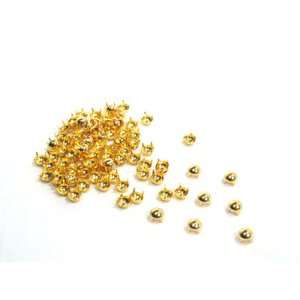  Pack of 500pcs 10MM GOLD Round Dome Metal Studs Spots 