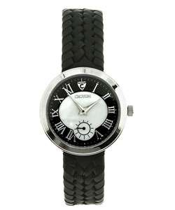 Croton Womens Braided Leather Strap Watch  