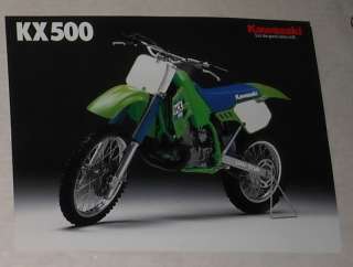 1987 KAWASAKI KX 500 MOTORCYCLE DEALER BROCHURE CATALOG  