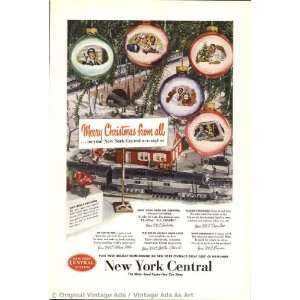   New York Central Merry Christmas from all Vintage Ad