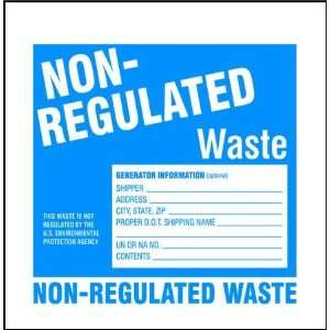  BRADY 121158 Label,Waste,Pk506x6,Non Regulated Waste