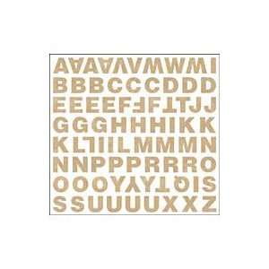 Back Country Alphabet Stickers 12x12 Sheet Stone