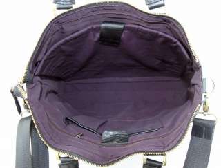   Cowhide Leather Case Briefcase Messenger Laptop Bag Black 14  