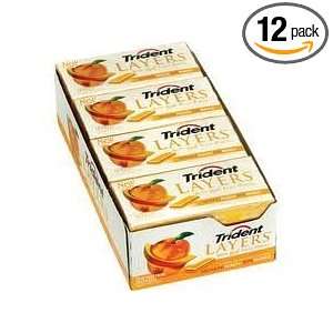 Trident Layers Gummy Candy, Orchard Peach and Ripe Mango, 14 Count 