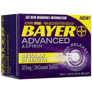  Bayer Advanced Aspirin Regular Strength Tabs 325mg, 24 ct 