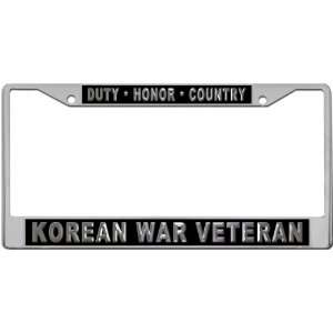  Duty Honor Country   Korean War Veteran Custom License Plate METAL 