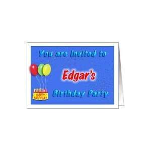  Edgars Birthday, Invitation to the Party Card Toys 