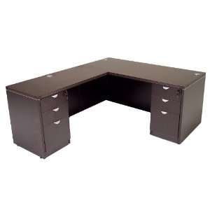  L Shaped Managers Desk w/6 Drawers Furniture & Decor