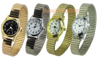 Classical Expansion Band Women Lady Quartz Wrist Watch 4 Colors  