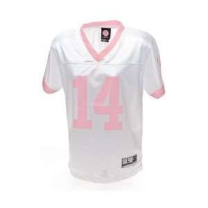  Penn State Football Jersey Womens/Juniors White with Pink 