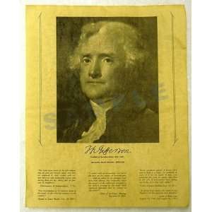  Jefferson Portrait Historical Document (Channel Craft 