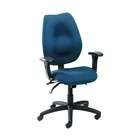 Boss Office Products Blue Fabric Ergonomic High Back Multi Function 