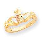 goldia 10k Tri color Black Hills Gold Ladies Claddagh Ring