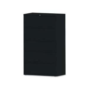  Lateral File RCD 5 Drawer 42x18 5/8x68 3/4 Black 