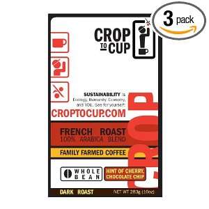 Crop To Cup Coffee Coffee Ughanda French Roast, 1 Ounce (Pack of 3 