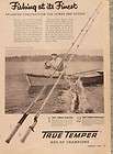 1954 Ad True Temper Fly and Spinning Fishing Rods