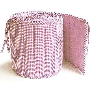 Classics Pink Gingham Crib Bumpers  Tadpoles Baby Bedding Bumpers 