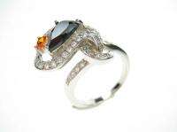 NEW Gorgeous Multi Color CZ 925 Sterling Silver Ring S7  
