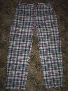 Polo Ralph Lauren Plaid Buckle Back Golf Pants 33 x 30  