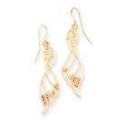 goldia 10k Tri color Black Hills Gold Swirl Dangle Earrings 2.9 gr.