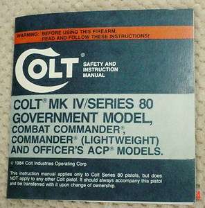 Colt MK IV Government Model, Combat Commander LW Officers Model Series 