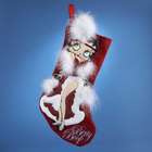 Kurt Adler 19 Betty Boop Showgirl Flapper Applique Christmas Stocking 