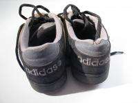 Adidas Black / Gray Suede Tennis Shoes Mens 10.5M 10 1/2 M Very Worn 
