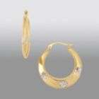  18k Gold over Sterling Silver Large Hoop Earrings