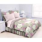 Bed in a Bag Elegant Pink,White,Gray Floral 8 PC Comforter Set Bed in 