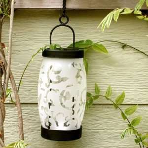  white frosted etch lantern 